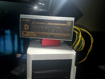 #ad 90 gold plus 1950W Power Supply for Bitcoin Miners Scrypt used 9 10 200 240W $65.00
