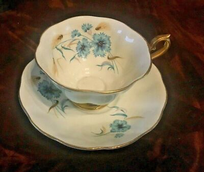 #ad PRETTY VINTAGE ROYAL ALBERT ENGLAND BONE CHINA FLORAL FOOTED TEA CUP amp; SAUCER $46.40