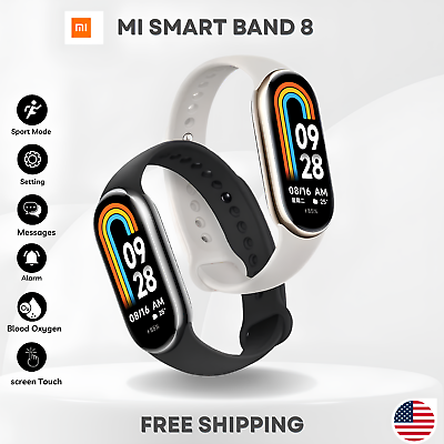 #ad MI Smart Band 8: Global Version 7 Color AMOLED Screen Blood Oxygen Waterproof $44.50