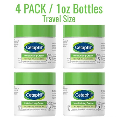 #ad Cetaphil Moisturizing Cream Body Dry Sensitive Skin 1 oz Travel Size 4 Pack $13.39