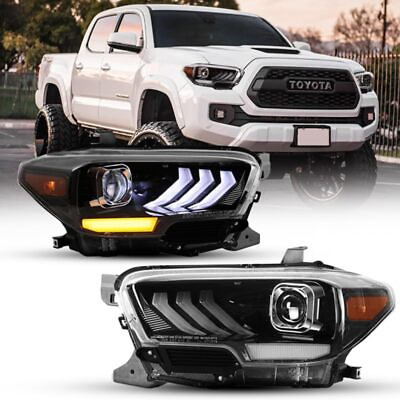 #ad For 2016 2023 Toyota Tacoma SR SR5 TRD Sport Sequential LED DRL Headlights Pair $349.99