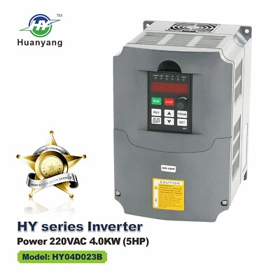 #ad Huanyang VFD 220V 4.0kw 5HP Variable Frequency Drive Inverter Convert for Motor $135.84