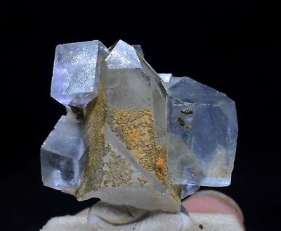 #ad 20g Natural Purple Fluorite Cube Quartz crystal Mineral Specimens $59.00