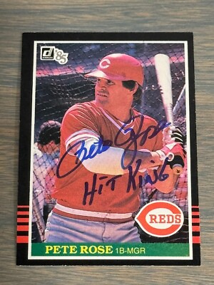 #ad PETE ROSE REDS 1985 DONRUSS SIGNED quot;HIT KINGquot; AUTO CARD $129.99