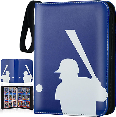 #ad Trading Card Binder with Sleeves 9 Pocket Baseball Card Binder Sports Card Bin $26.72