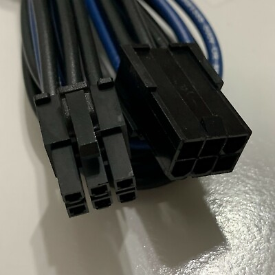 PCI Extender PCIe Cable 24 inch 16 AWG 6 pin Female to Male BLUE BLACK $6.50
