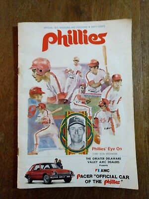 #ad Phillies Vintage 1975 Official Magazine and Program $6.00