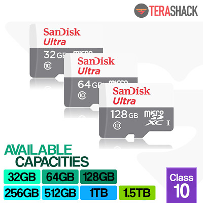 #ad Sandisk Micro SD Card Ultra Memory 32GB 64GB 128GB 256GB 512GB 1TB Class 10 TF $9.99