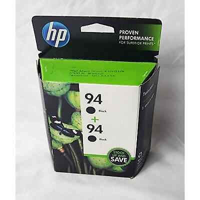 #ad 2 HP 94 Black Ink Cartridges Photosmart Officejet Deskjet Expired Sealed $15.74