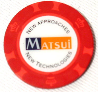 #ad Vintage Matsui Gaming Supply Co Manufacturers Sample Gambling Casino Poker Chip $6.99
