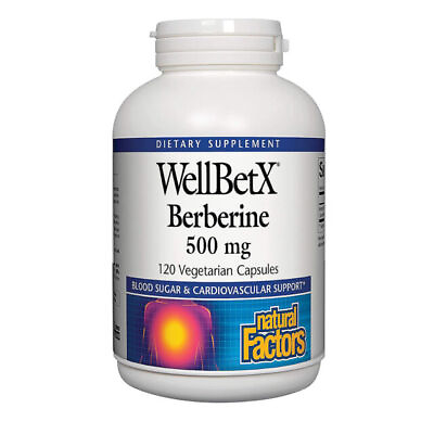 #ad Natural Factors WellBetX Berberine 500 mg 120 Vegetarian Capsules $36.99