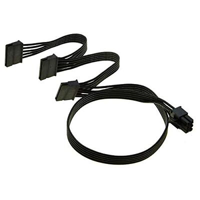#ad PSU Modular PCI e 6Pin to 3 SATA 15 Pin Power Supply Cable Replacement for Se... $21.96