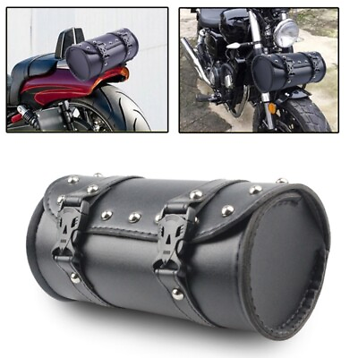 #ad Motorcycle Storage Tool Wearproof Leather Handlebar Bag $14.26