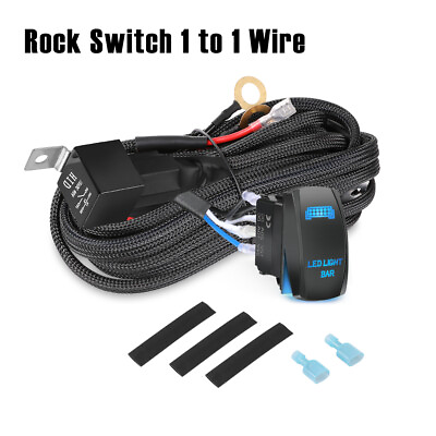 #ad Wiring Harness Kit Heavy Duty 12V 5 Pin Rocker Switch 1 Lead For Led Light Bar $17.89