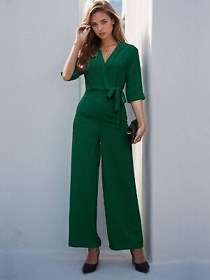 #ad Sophisticated Bow Accent Jumpsuit $40.95