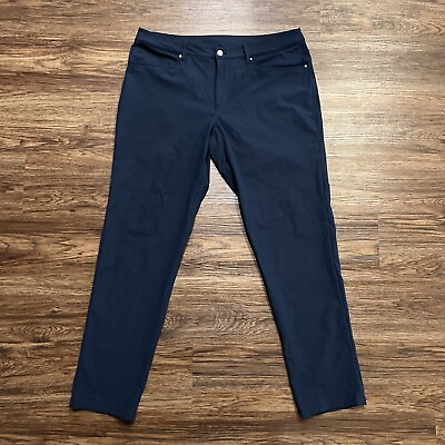 #ad Lululemon ABC Pants Mens Stretch Pockets Comfort Work Trouser Dark Blue Sz 38x33 $49.99