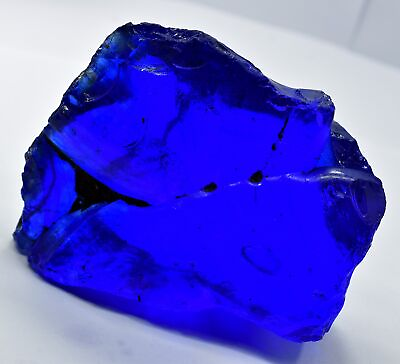 #ad Lab Created Sapphire Blue Rough Uncut Huge Size 1875 Ct CERTIFIED Loose Gemstone $32.14