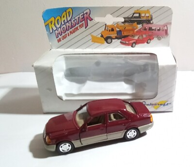 #ad AUTOCRAFT ROAD MONSTER MERCEDES BENZ SALOON RED AC250 BOXED LENGTH 10CM GBP 4.50