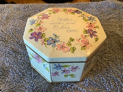 #ad Vintage 1982 Avon Mothers Day Small Canister Mother Another Word For Love Tin $3.31