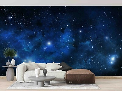 #ad 3D Blue Nebula Star Sky Self adhesive Removeable Wallpaper Wall Mural Sticker 71 AU $359.99