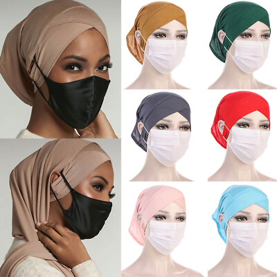 #ad Muslim Turban Cancer Chemo Hat Hijab Hair Loss Cap Bandana Scarf Head Wrap Ṅ $3.08