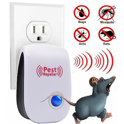 #ad Electronic Pest Reject Control Ultrasonic Repeller Home Bug Rat Spider Roaches $9.39