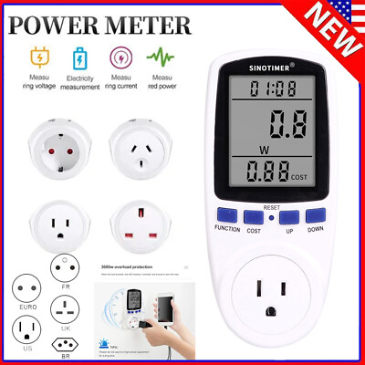 #ad Power Metering Socket Multi Large Screen Power Meter Power Intelligent Meter $16.34