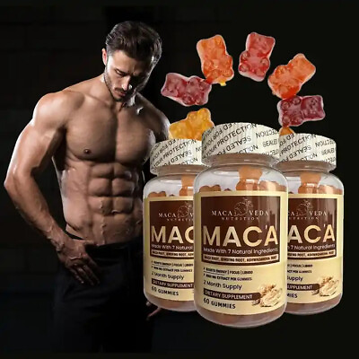 #ad 60g Men Powerful Energy Supplements Vegan Maca Root Gummies $9.35