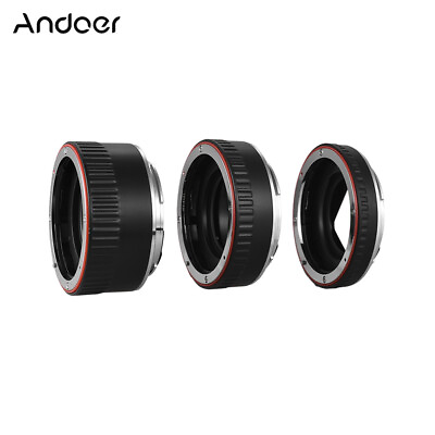 #ad Andoer Upgraded Macro Extension Tube Set 3 Piece 13mm21mm31mm R2L2 $21.41