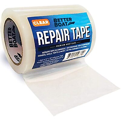 #ad Fabric Repair Tape Boat Covers Canvas RV Awning Tents and Vinyl Clear 30 FT x 3quot; $17.99