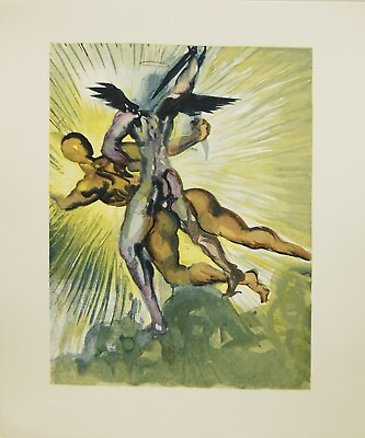 #ad Salvador Dali Divine Comedy The Guardian Angels of the Valley Purgatory 8 $1125.00