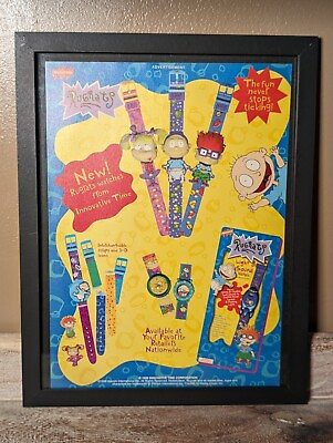 #ad Nickelodeon Rugrats Watch Vintage Promo Ad Print Poster Art 6.5 10in $14.99