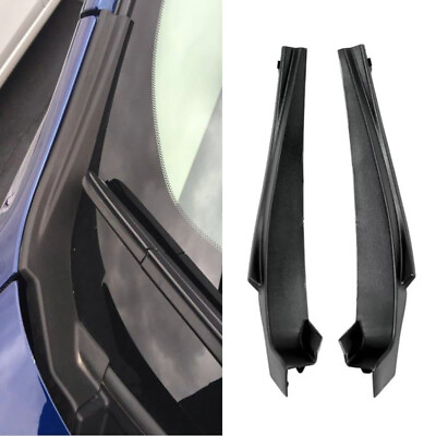 #ad 2pcs Black Car Front Wiper Side Cowl Extension Cover For Nissan Sentra 2013 2019 $12.68