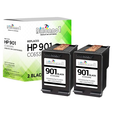 #ad 2 pk For HP901 CC653A Black Ink For HP Officejet J4624 J4660 J4680 Printer $25.45
