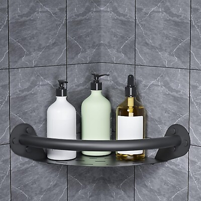 #ad Shower Grab Bars Corner Organizer Durable Shelves Drill Shower Rack Bathroom $19.99