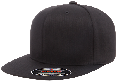 #ad Flexfit 6297F Pro Baseball Cap Flat bill Blank Flex Fit Fitted Hat S M L XL $12.14