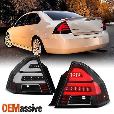 #ad For Chevy 2006 2013 Impala 14 16 Limited LED Tube Black Tail Brake Lights Pair $144.99
