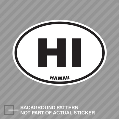 #ad Hawaii State Oval Sticker Decal Vinyl HI $21.96