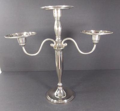 #ad Godinger Silver Art Co Silverplated 2 Arm 3 Hole Candelabra $33.00