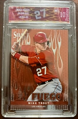 #ad Mike Trout 2013 Panini Select En Fuego Pristine10 PLUS 2 FREE TROUT CARDS GEM $150.00