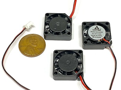 #ad 3 Pieces 2006 micro Small 12V DC Cooling Fan 20mm 6mm 2 Pin Mini axial 2cm E15 $18.19