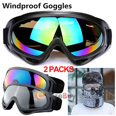 #ad 2 Pack Ski Goggles Snow Goggles UV Protection Snowboard Goggles Helmet Anti Fog $12.39