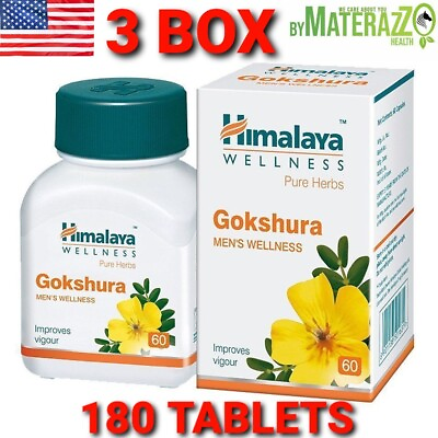 #ad Gokshura Himalaya 3 Box 180 Tablets USA Official MEN#x27;S HEALTHS MUSCLES Exp5.2025 $26.98