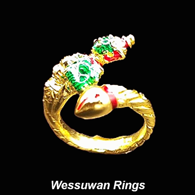 Ring Wessuwan Amulet Giant God Talisman Buddha Amulet Magic Power Wat Chulamane $15.00