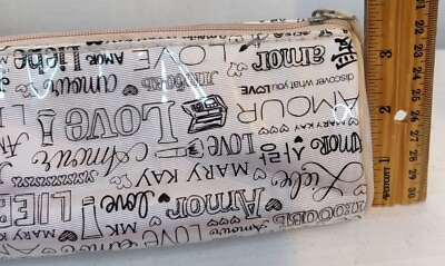 #ad Mary Kay Love Your Skin For Life Cylinder Zip Skin Care Make up Bag Retro $8.00