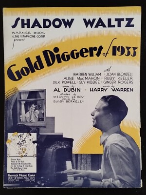 #ad Vintage Sheet Music SHADOW WALTZ from Gold Gidders of 1933 $4.85