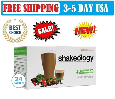 #ad Café Latte Plant Based Vegan Shakeology 24 single serve packets NEW SALE OFF $109.99