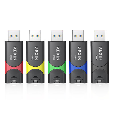 #ad LOT 64GB USB 3.0 Flash Drive Memory Stick Thumb Drive Retractable Data Storage $50.99