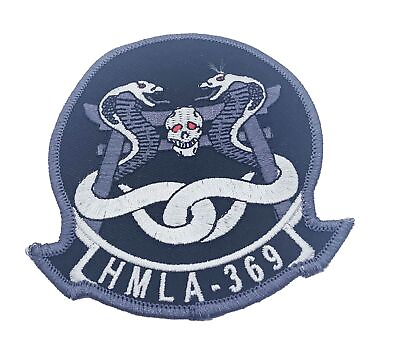 #ad HMLA 369 Gunfighters Black Squadron Patch – Plastic Backing $13.99