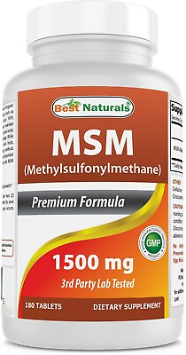 #ad Best Naturals MSM 1500 mg 180 Tablets $13.99